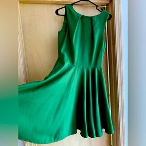 Green fit and flare dress by Closet size 6